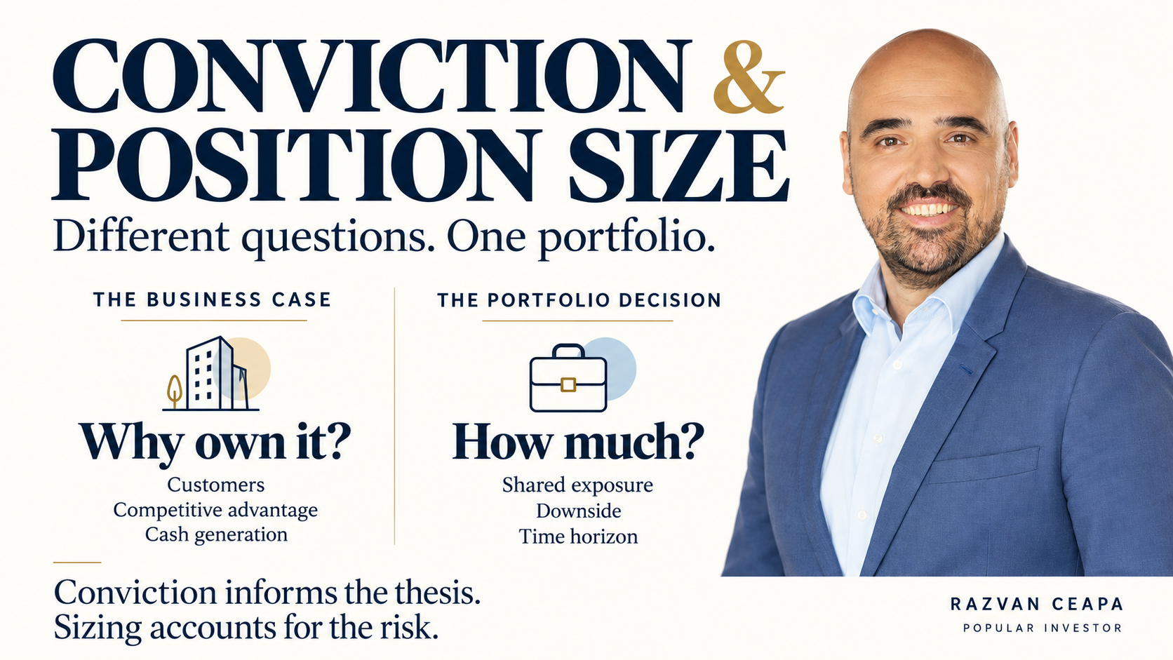 Conviction and position size: the business case and the portfolio decision