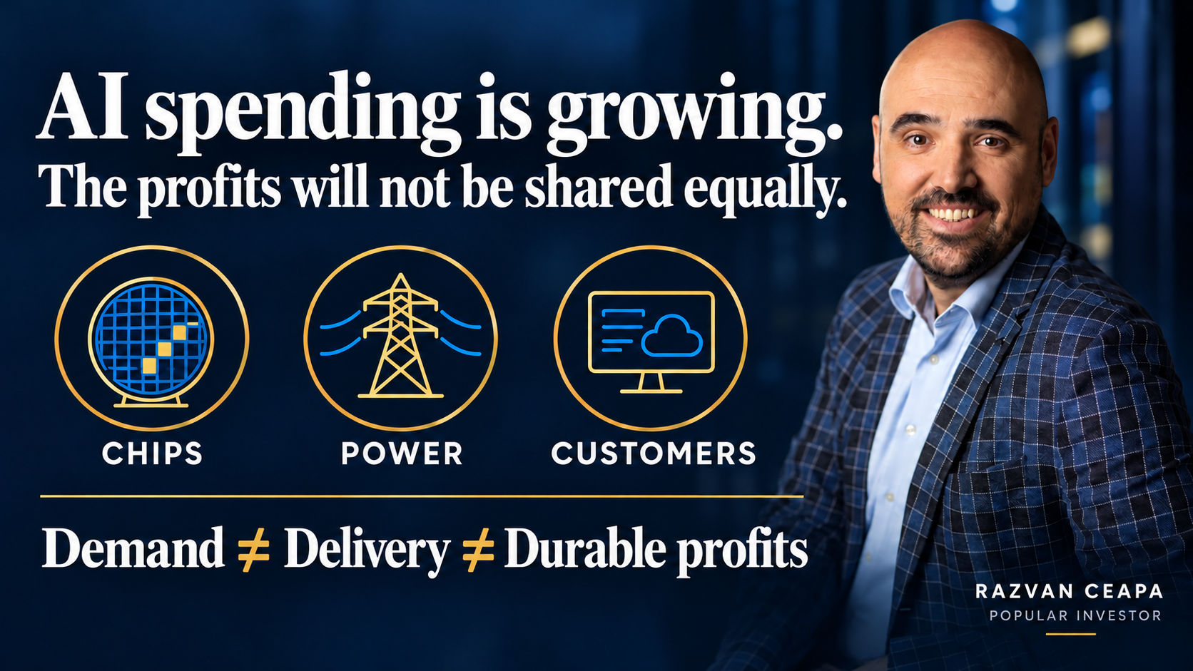 AI spending: chips, power and customers; demand, delivery and durable profits